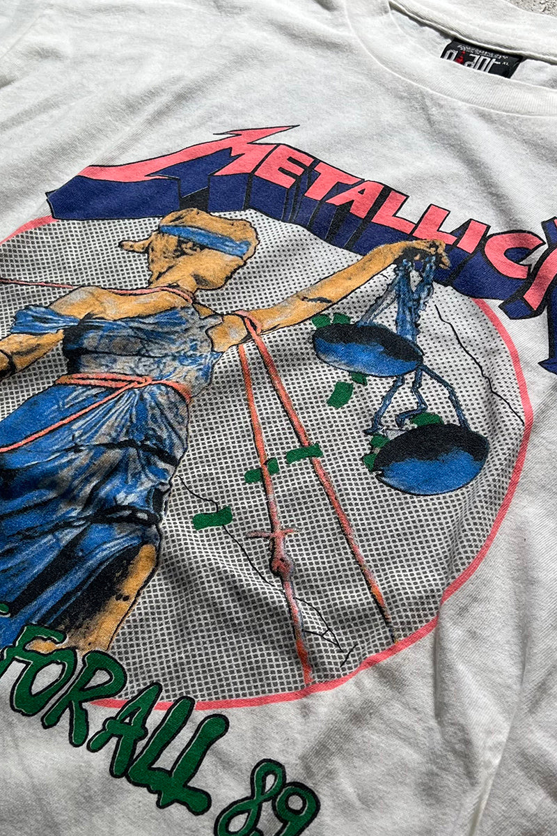 MADE IN USA 89'S METALLICA BAND T-SHIRT / WHITE [SIZE: XL USED]