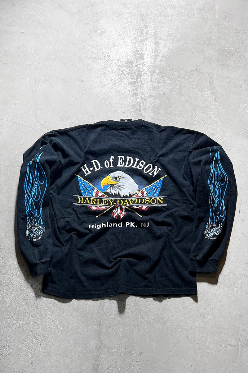 MADE IN USA 90'S FIREFLAME L/S T-SHIRT / BLACK [SIZE: L USED]