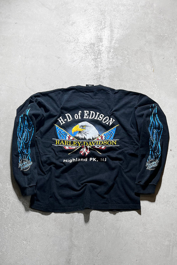 MADE IN USA 90'S FIREFLAME L/S T-SHIRT / BLACK [SIZE: L USED]