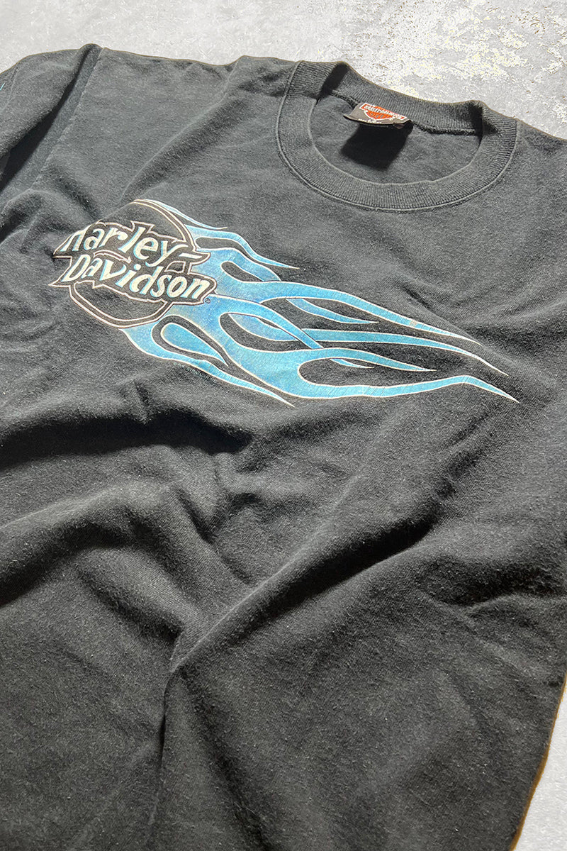 MADE IN USA 90'S FIREFLAME L/S T-SHIRT / BLACK [SIZE: L USED]