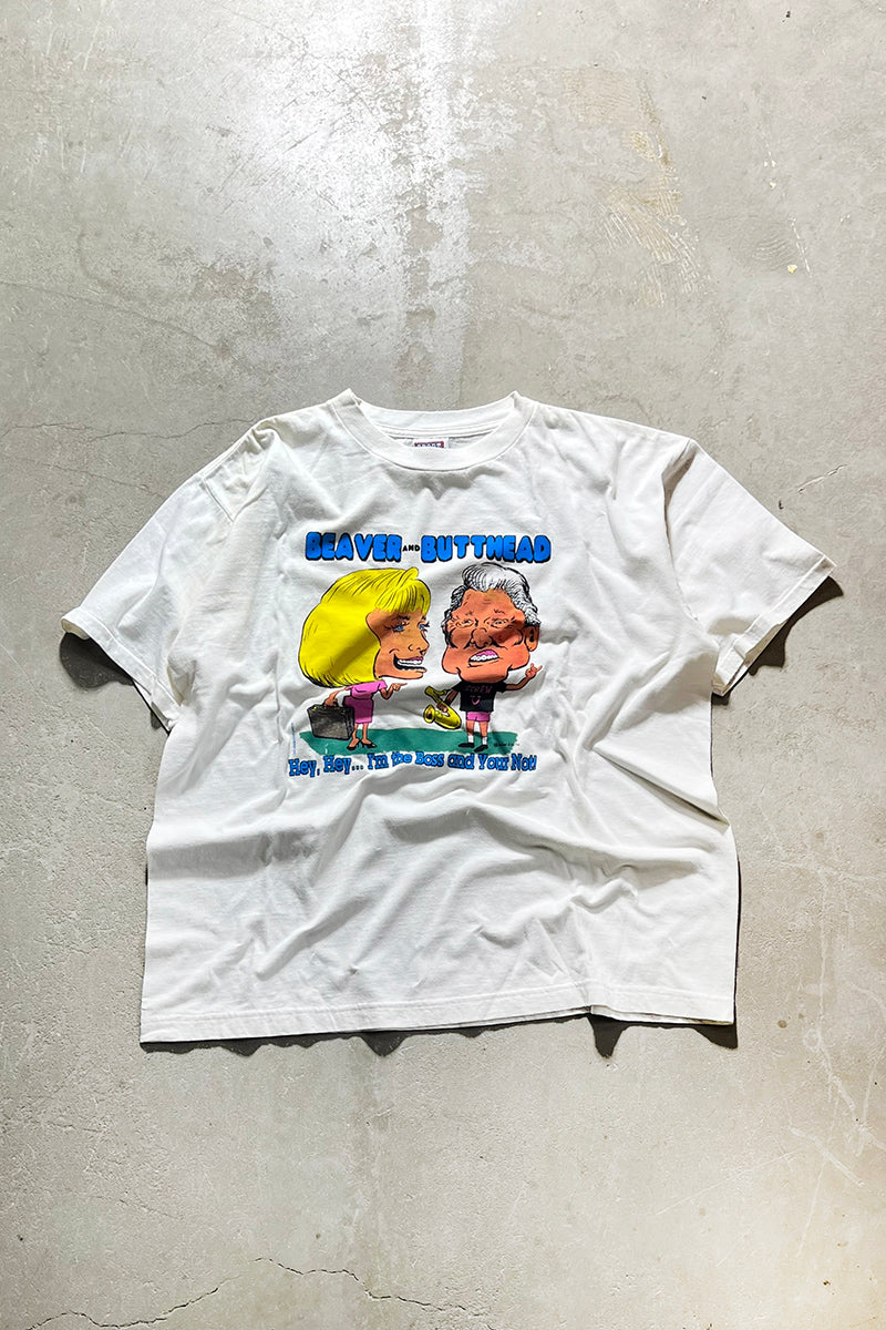 93'S BILL CLINTON T-SHIRT / WHITE [SIZE: XL DEADSTOCK/NOS]
