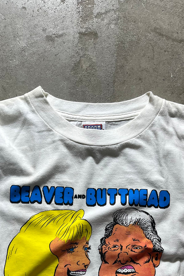 93'S BILL CLINTON T-SHIRT / WHITE [SIZE: XL DEADSTOCK/NOS]