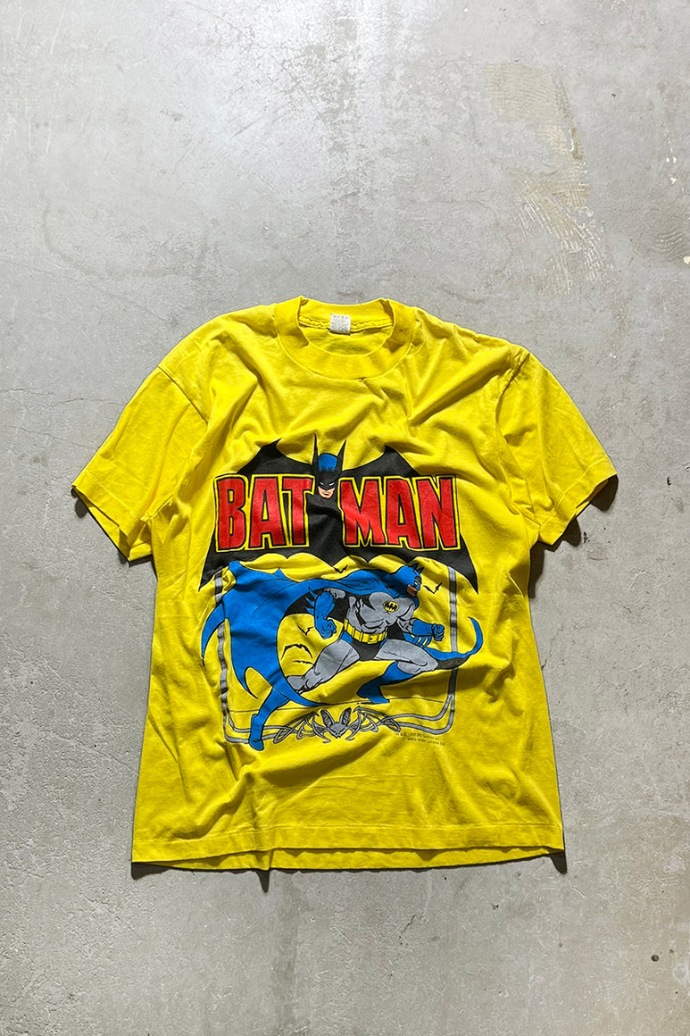 MADE IN USA 88'S BATMAN MOVIE T-SHIRT / YELLOW [SIZE: XL USED]