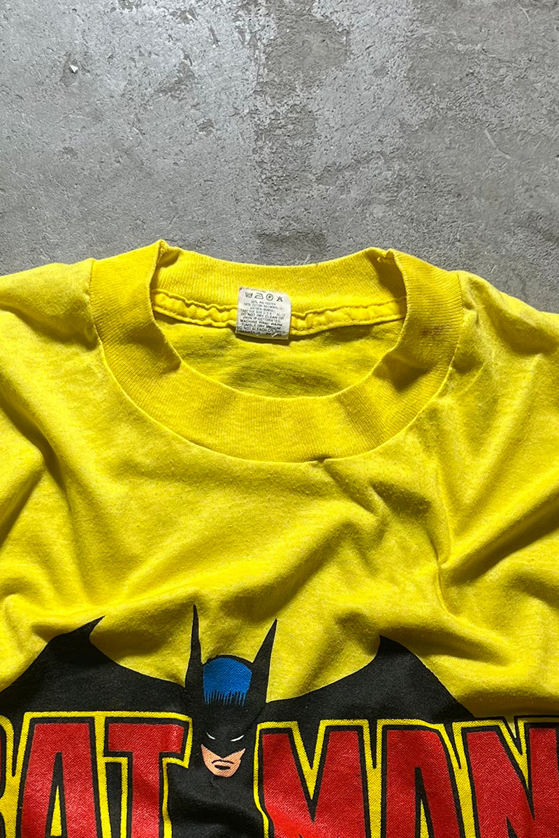 MADE IN USA 88'S BATMAN MOVIE T-SHIRT / YELLOW [SIZE: XL USED]