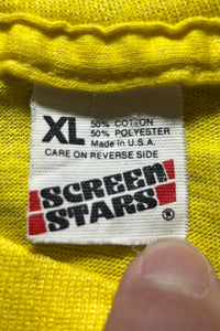 MADE IN USA 88'S BATMAN MOVIE T-SHIRT / YELLOW [SIZE: XL USED]