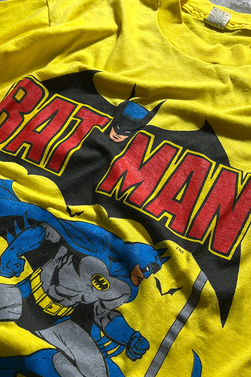 MADE IN USA 88'S BATMAN MOVIE T-SHIRT / YELLOW [SIZE: XL USED]