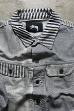 画像をギャラリービューアに読み込む, MULTI HICKORY STRIPE DENIM TRACKER JACKET / STRIPE [SIZE: S USED]
