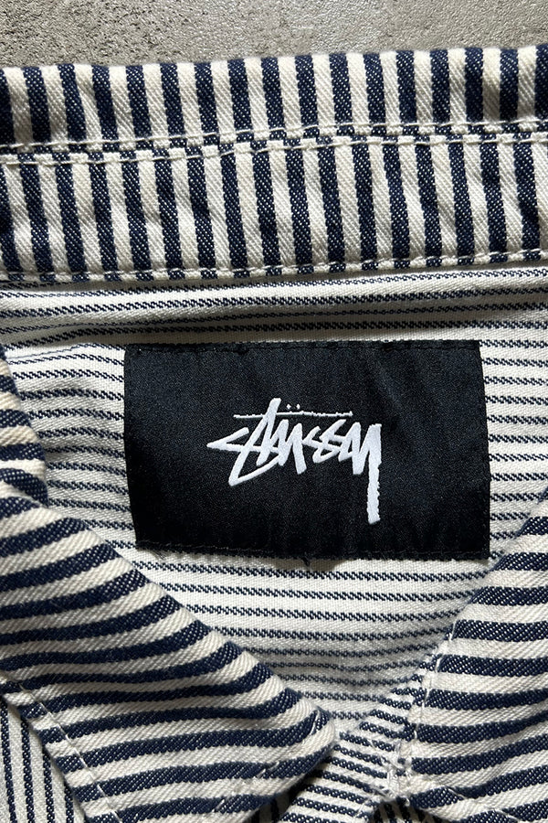 MULTI HICKORY STRIPE DENIM TRACKER JACKET / STRIPE [SIZE: S USED]