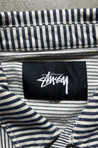 MULTI HICKORY STRIPE DENIM TRACKER JACKET / STRIPE [SIZE: S USED]