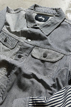 画像をギャラリービューアに読み込む, MULTI HICKORY STRIPE DENIM TRACKER JACKET / STRIPE [SIZE: S USED]
