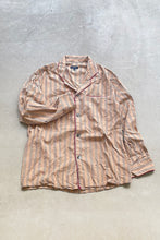 画像をギャラリービューアに読み込む, L/S STRIPE PAJAMA SHIRT	/ BEIGE [SIZE: L USED]
