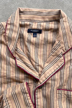画像をギャラリービューアに読み込む, L/S STRIPE PAJAMA SHIRT	/ BEIGE [SIZE: L USED]
