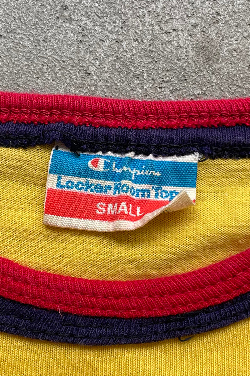 MADE IN USA 80'S MCDONALD'S RUGBY T-SHIRT / YELLOW [SIZE: S USED]