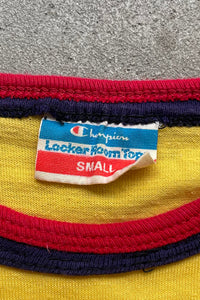 MADE IN USA 80'S MCDONALD'S RUGBY T-SHIRT / YELLOW [SIZE: S USED]
