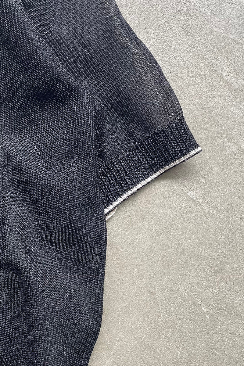 MADE IN ITALY 15SS MESH S/S SHIRT / BLACK [SIZE: 40 USED]