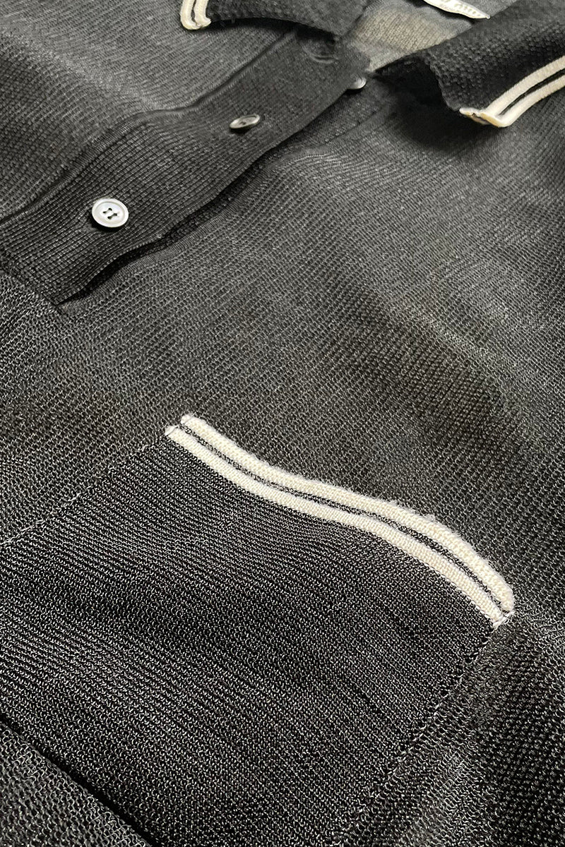 MADE IN ITALY 15SS MESH S/S SHIRT / BLACK [SIZE: 40 USED]