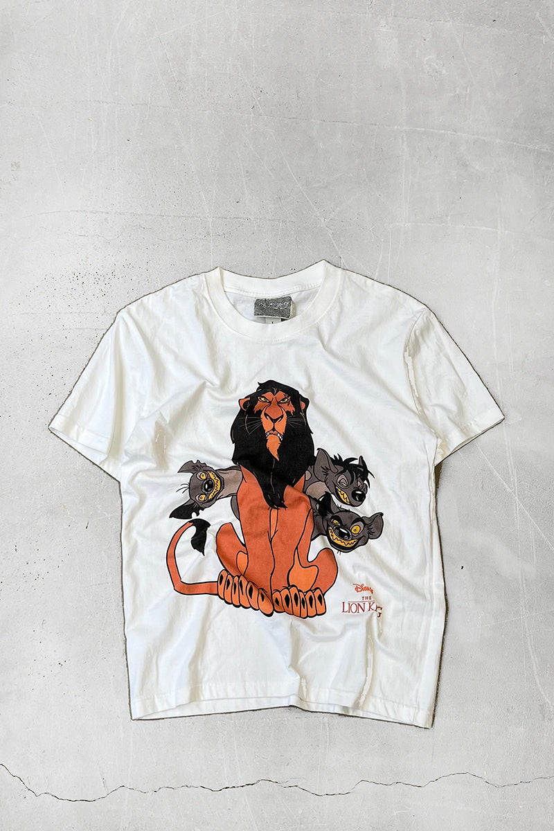 THE LION KING MOVIE T-SHIRT / WHITE [SIZE: L USED]
