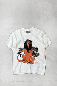 THE LION KING MOVIE T-SHIRT / WHITE [SIZE: L USED]