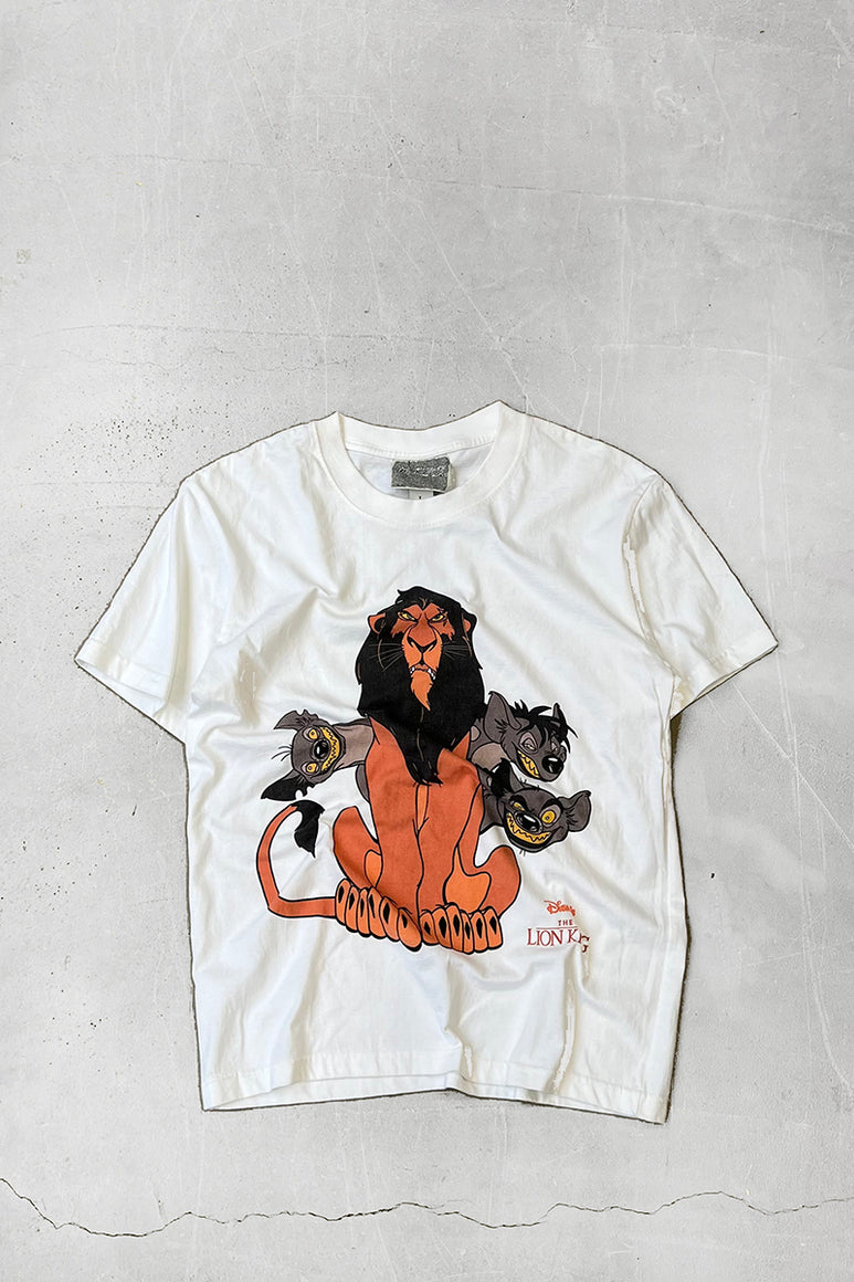 THE LION KING MOVIE T-SHIRT / WHITE [SIZE: L USED]