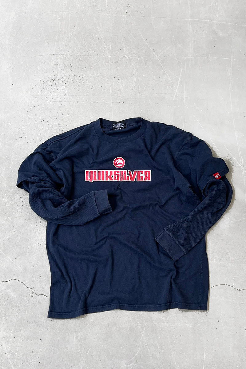90'S L/S DOCKING T-SHIRT / NAVY [SIZE: L USED]