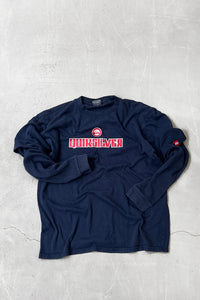 90'S L/S DOCKING T-SHIRT / NAVY [SIZE: L USED]