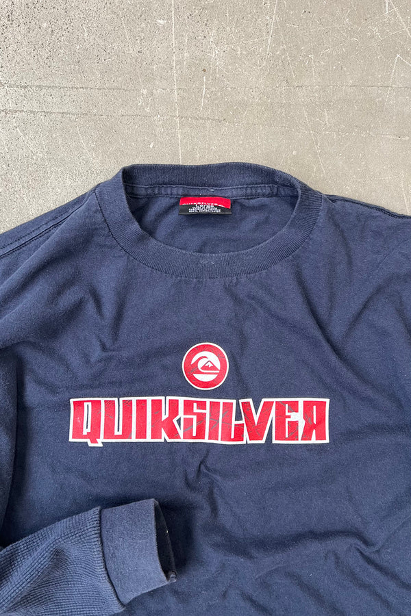 90'S L/S DOCKING T-SHIRT / NAVY [SIZE: L USED]