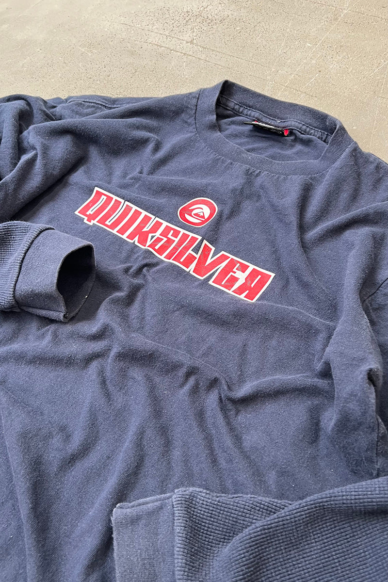 90'S L/S DOCKING T-SHIRT / NAVY [SIZE: L USED]
