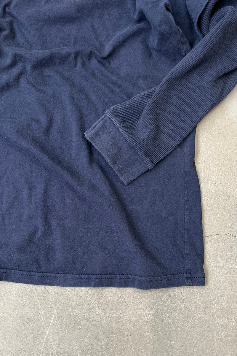 90'S L/S DOCKING T-SHIRT / NAVY [SIZE: L USED]