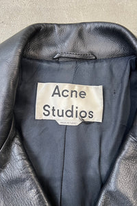 MADE IN TURKEY LEATHER RIDERS JACKET / BLACK [SIZE: 50 USED]