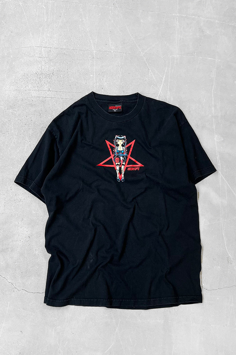 MADE IN USA Y2K 04'S SKATEBOARDING T-SHIRT / BLACK [SIZE: XL USED]