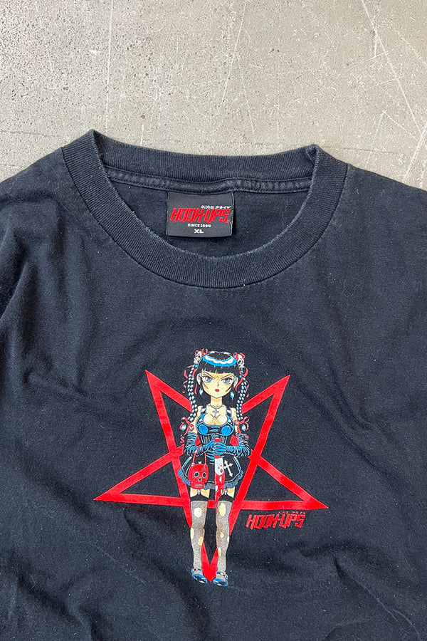 MADE IN USA Y2K 04'S SKATEBOARDING T-SHIRT / BLACK [SIZE: XL USED]