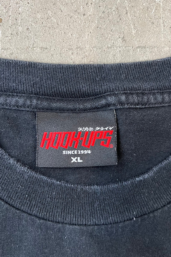 MADE IN USA Y2K 04'S SKATEBOARDING T-SHIRT / BLACK [SIZE: XL USED]