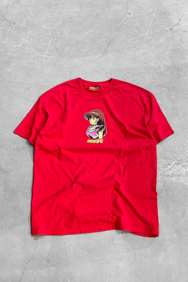 MADE IN USA Y2K 04'S SKATEBOARDING T-SHIRT / RED [SIZE: XL USED]