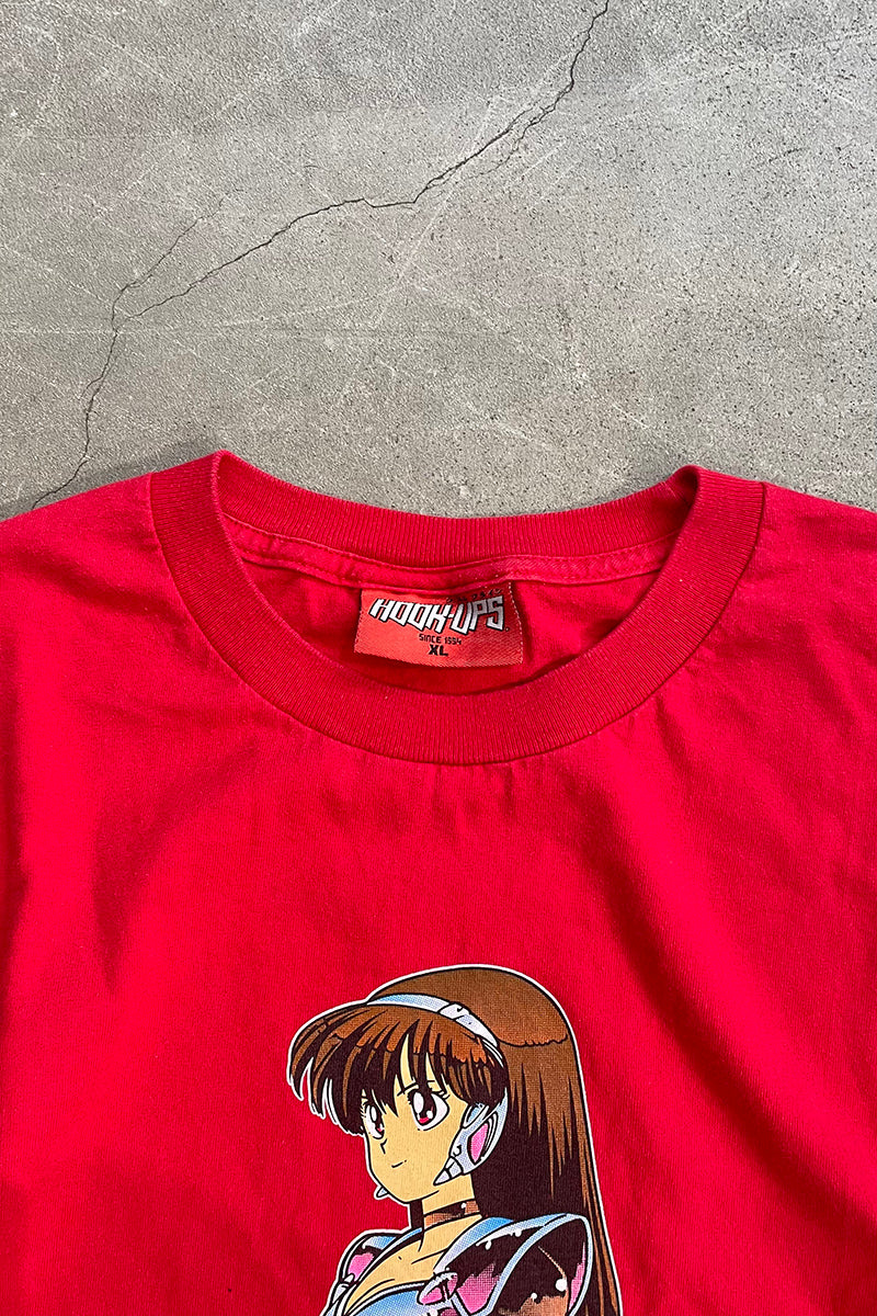MADE IN USA Y2K 04'S SKATEBOARDING T-SHIRT / RED [SIZE: XL USED]