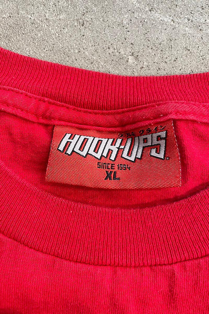 MADE IN USA Y2K 04'S SKATEBOARDING T-SHIRT / RED [SIZE: XL USED]
