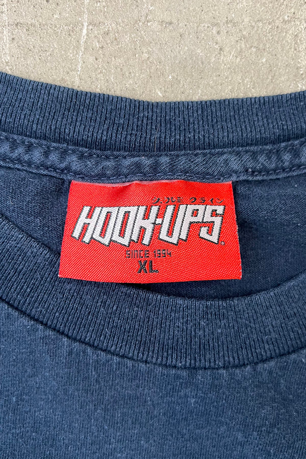 MADE IN USA Y2K 04'S SKATEBOARDING T-SHIRT / NAVY [SIZE: XL USED]