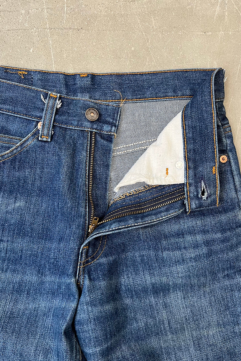 MADE IN USA 70'S 517-0917 DENIM PANTS ORANGE TAB / INDIGO [SIZE: 29 USED]