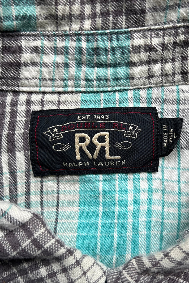 L/S CHECK WESTERN SHIRT / GRAY [SIZE: L USED]