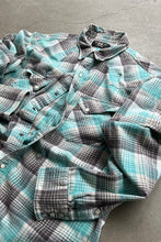 画像をギャラリービューアに読み込む, L/S CHECK WESTERN SHIRT / GRAY [SIZE: L USED]
