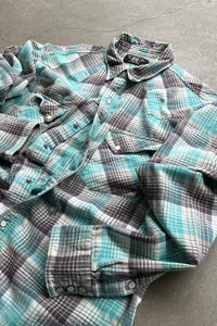 L/S CHECK WESTERN SHIRT / GRAY [SIZE: L USED]