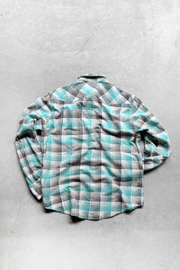L/S CHECK WESTERN SHIRT / GRAY [SIZE: L USED]