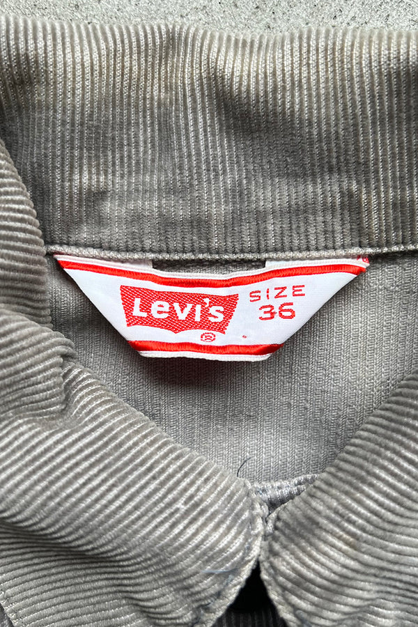 MADE IN USA 70'S CORDUROY TRACKER JACKET / GRAY [SIZE: 36 USED]