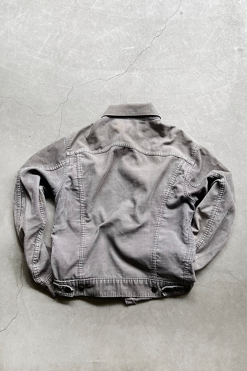 MADE IN USA 70'S CORDUROY TRACKER JACKET / GRAY [SIZE: 36 USED]