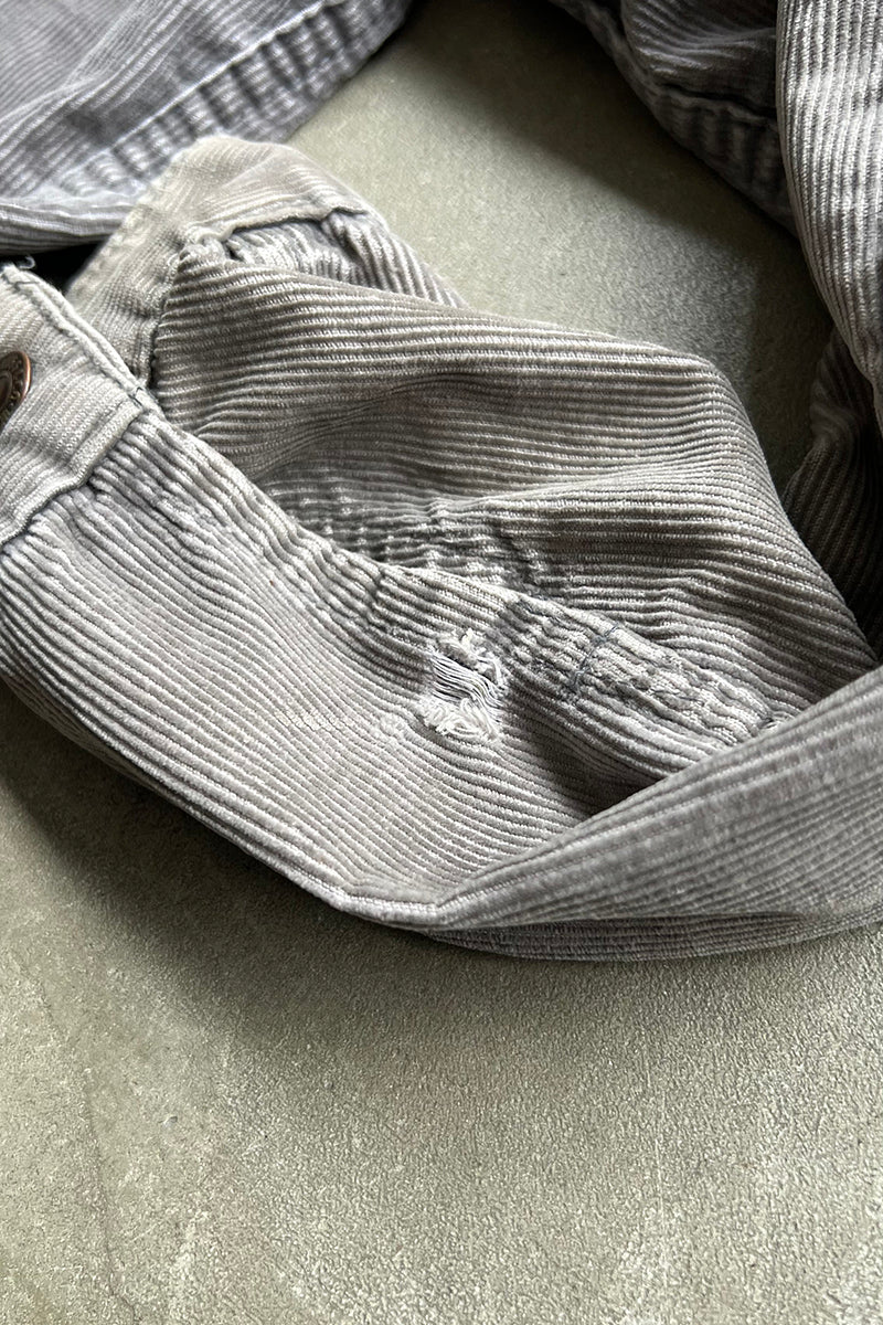 MADE IN USA 70'S CORDUROY TRACKER JACKET / GRAY [SIZE: 36 USED]