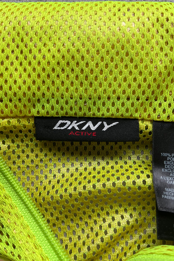 Y2K EARLY 00'S ZIP MESH JACKET / YELLOW [SIZE: M USED]