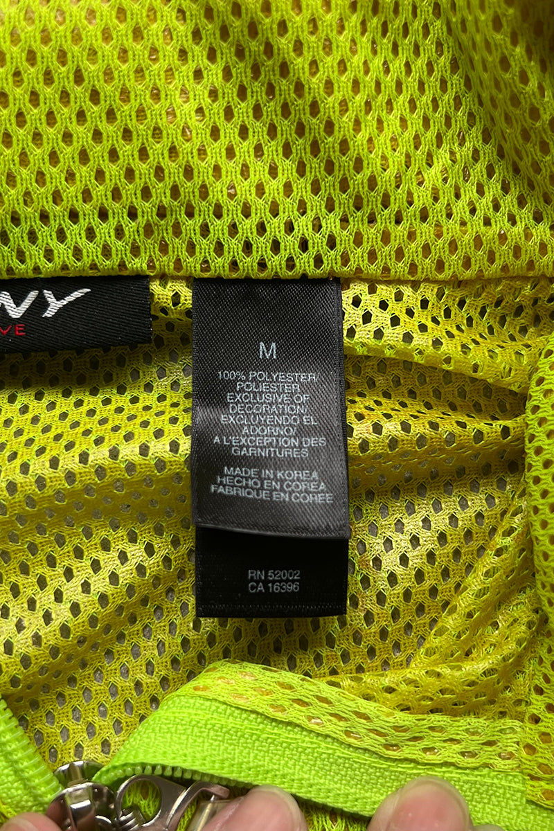 Y2K EARLY 00'S ZIP MESH JACKET / YELLOW [SIZE: M USED]
