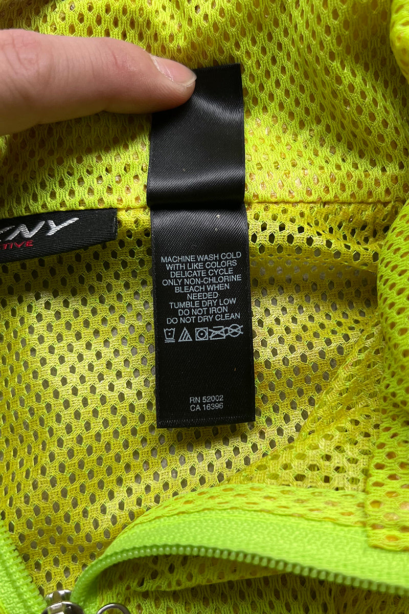 Y2K EARLY 00'S ZIP MESH JACKET / YELLOW [SIZE: M USED]