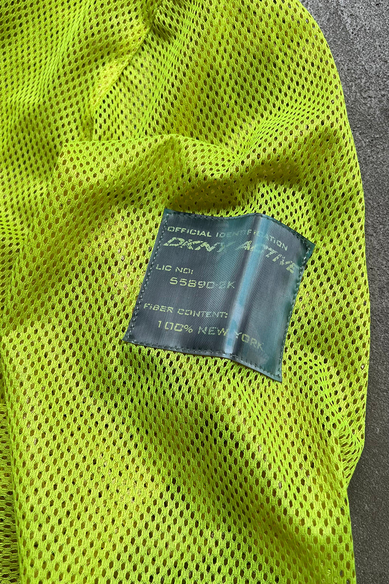 Y2K EARLY 00'S ZIP MESH JACKET / YELLOW [SIZE: M USED]