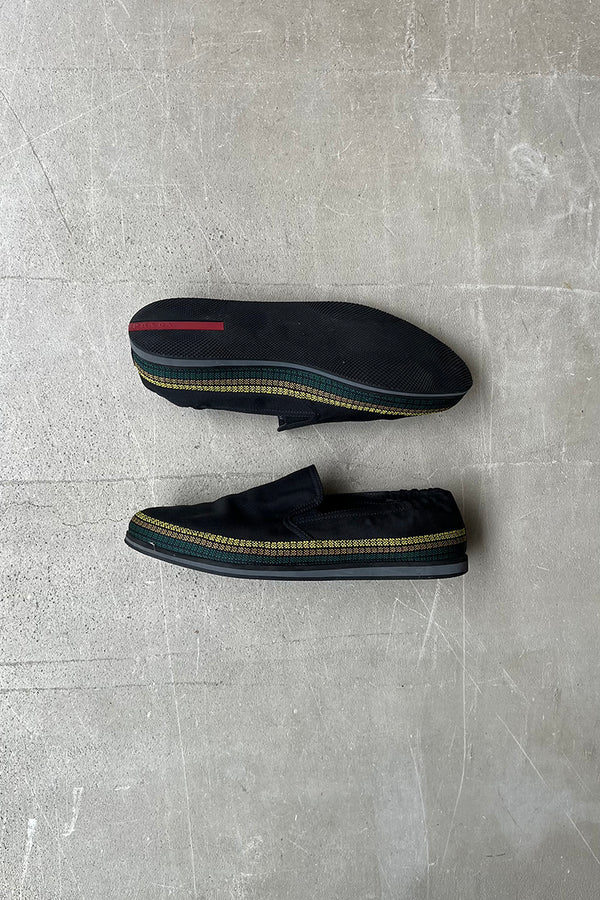 SILP-ON SNEAKERS / BLACK [SIZE: US8.0(26.0cm相当) USED]