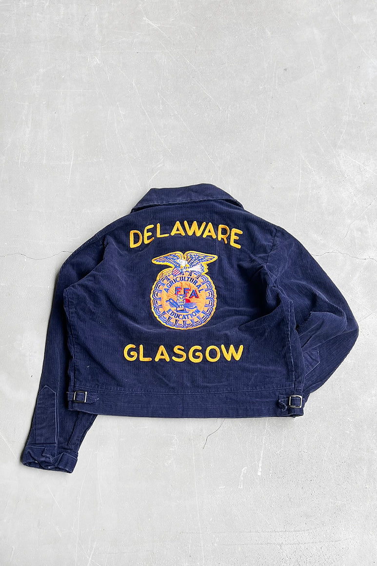 MADE IN USA 97'S FFA JACKET LOT103 GLASGOW / NAVY [SIZE: 40 USED]